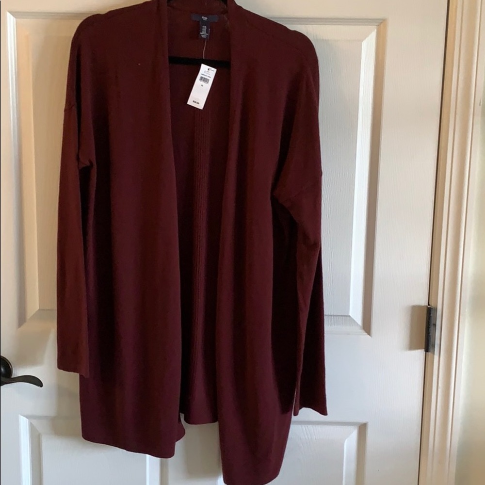 Burgundy cardigan